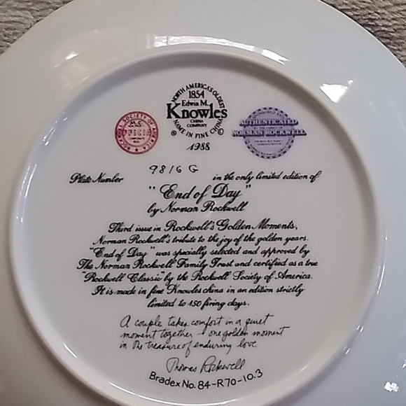 Norman Rockwell collector's plate by Knowles with certificate of authenticity - Picture 2 of 7
